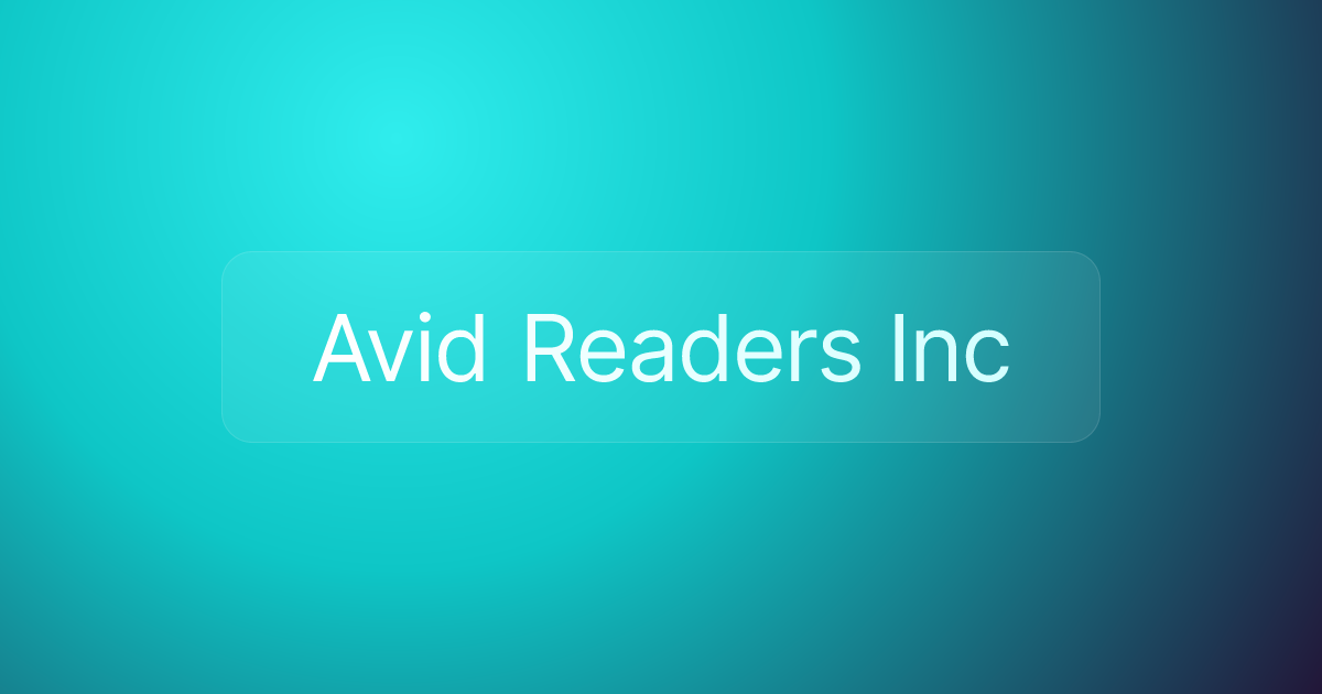 Avid Readers Inc