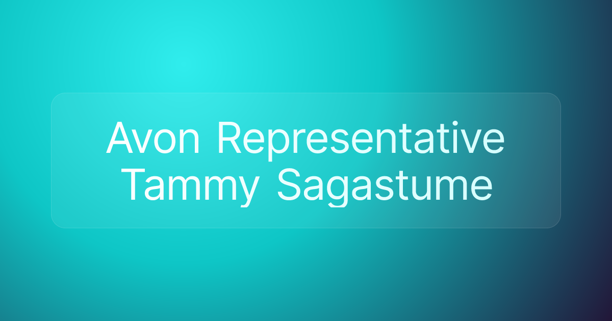 Avon Representative Tammy Sagastume