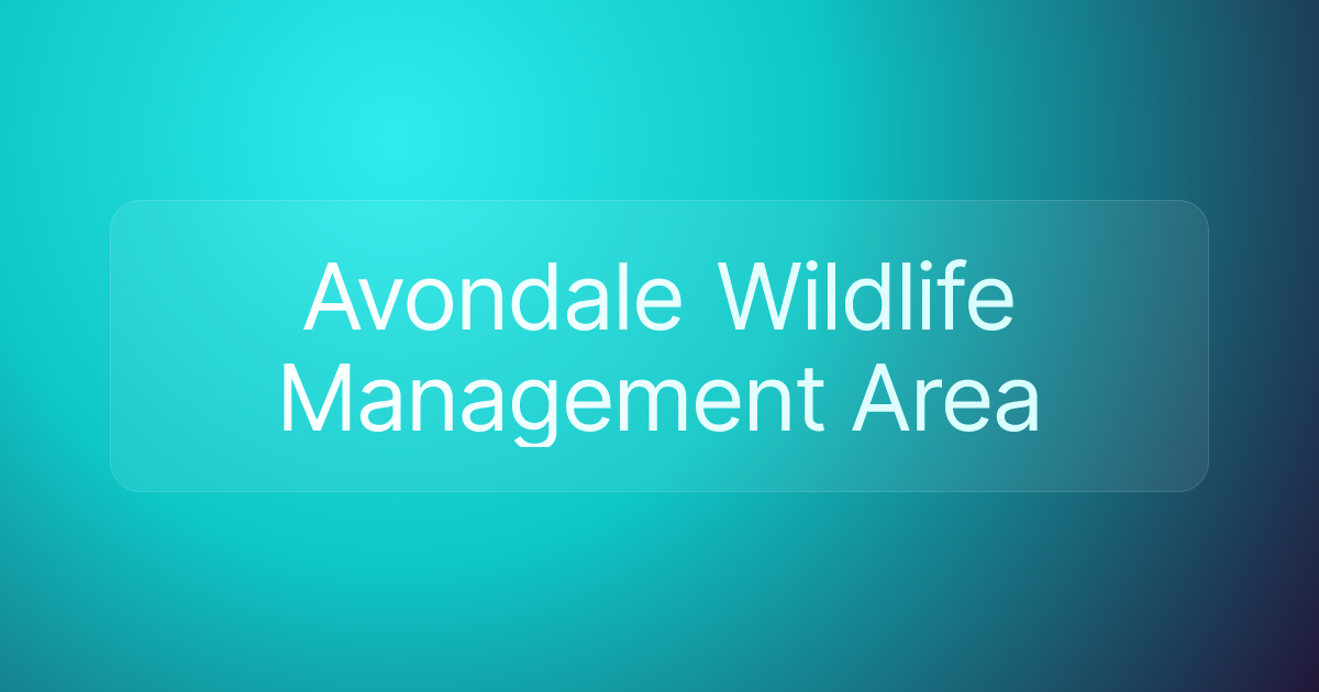 Avondale Wildlife Management Area