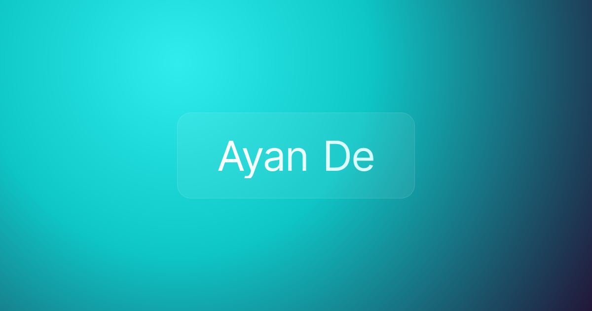 Ayan De