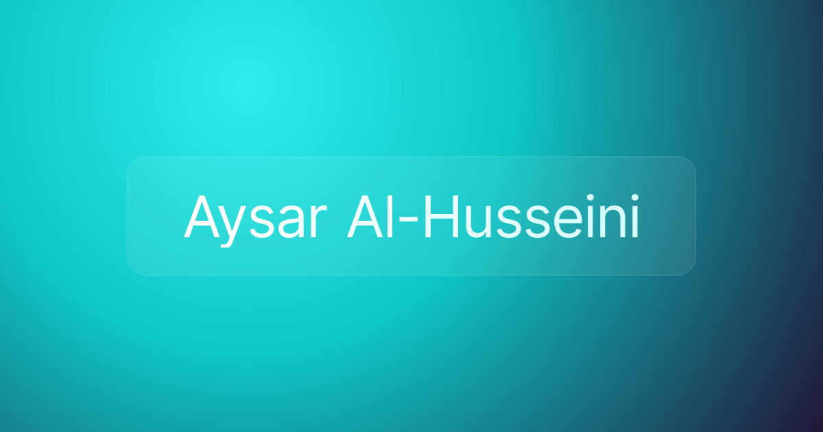 Aysar Al-Husseini
