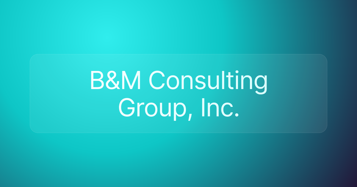 B&M Consulting Group, Inc.