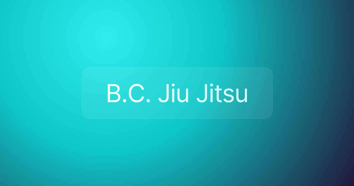B.C. Jiu Jitsu