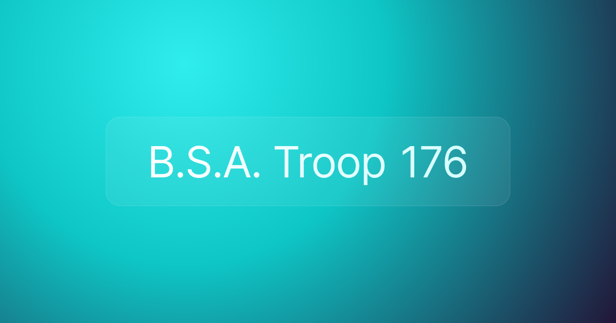 B.S.A. Troop 176