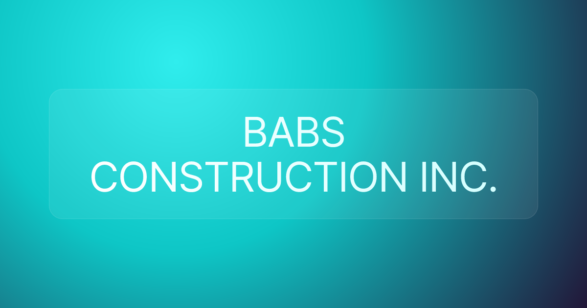BABS CONSTRUCTION INC.