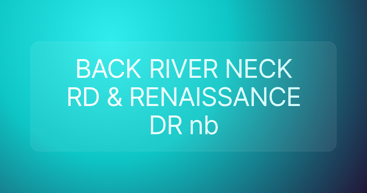 BACK RIVER NECK RD & RENAISSANCE DR nb