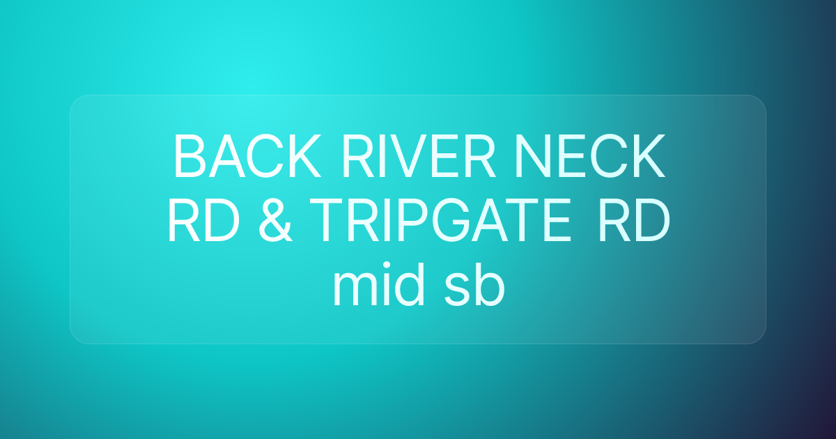 BACK RIVER NECK RD & TRIPGATE RD mid sb