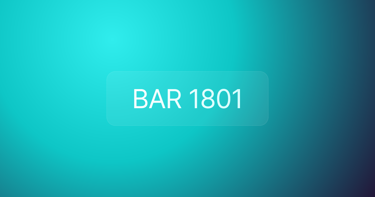 BAR 1801