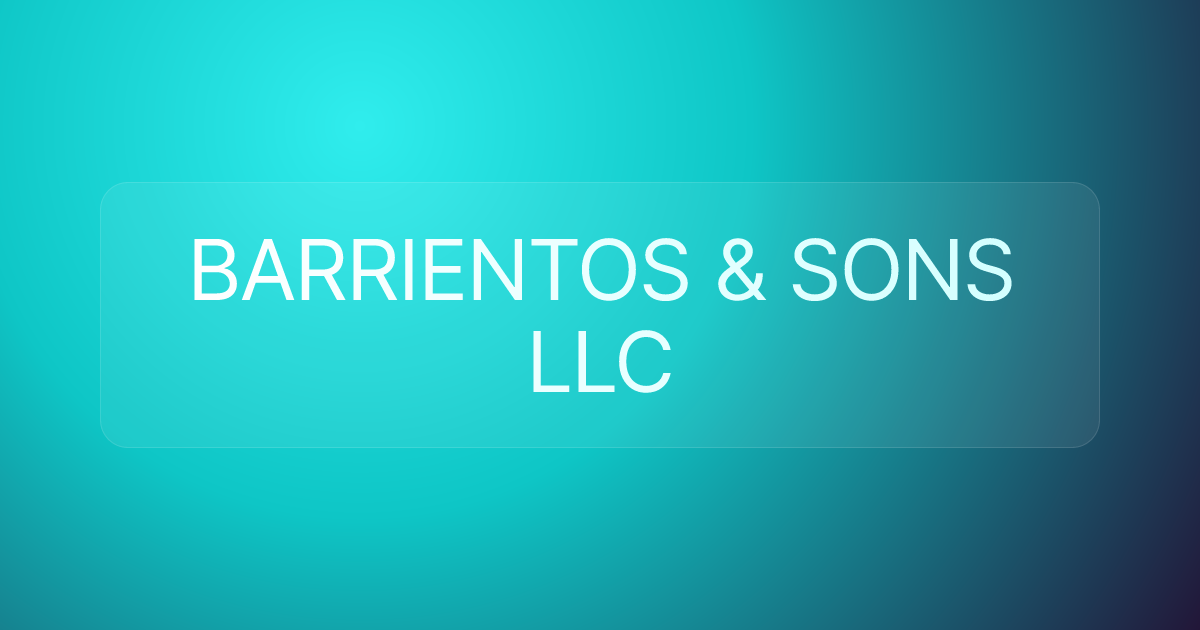 BARRIENTOS & SONS LLC