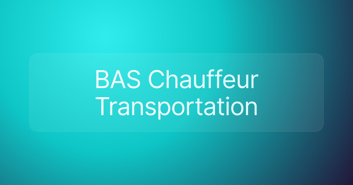 BAS Chauffeur Transportation
