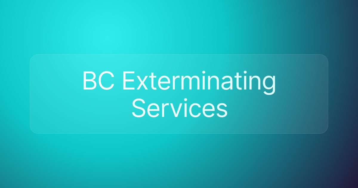 BC Exterminating Services