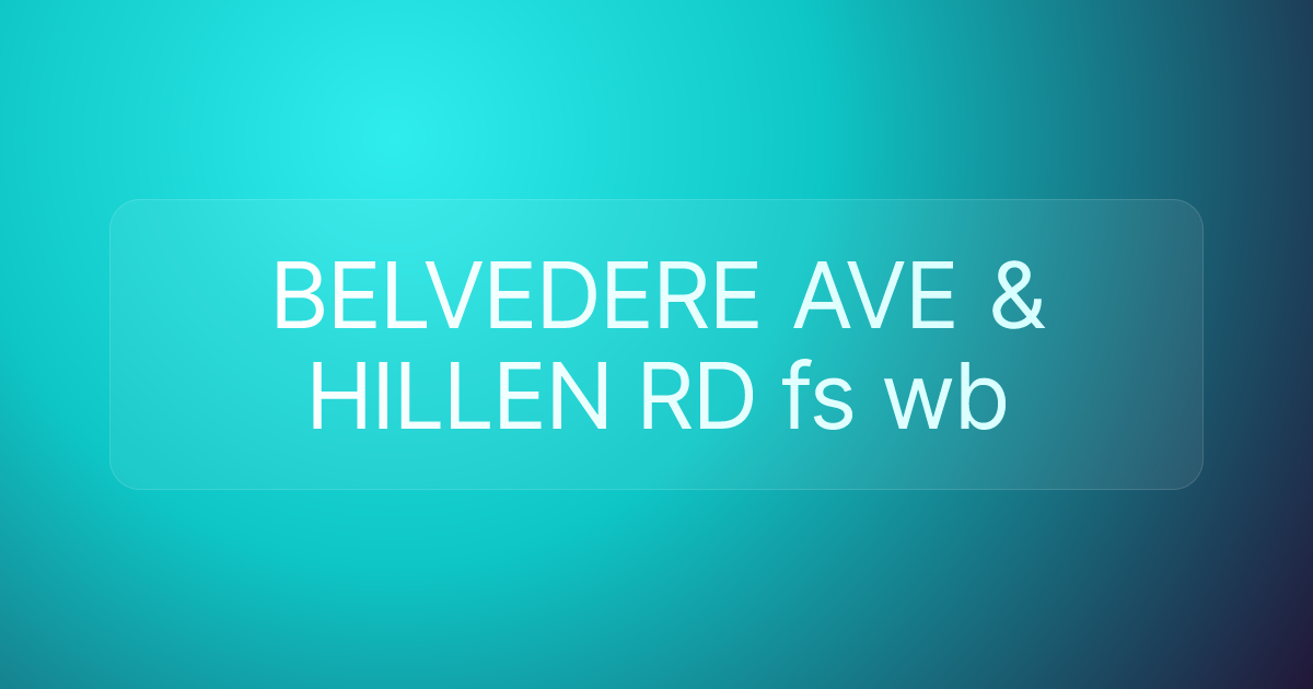 BELVEDERE AVE & HILLEN RD fs wb