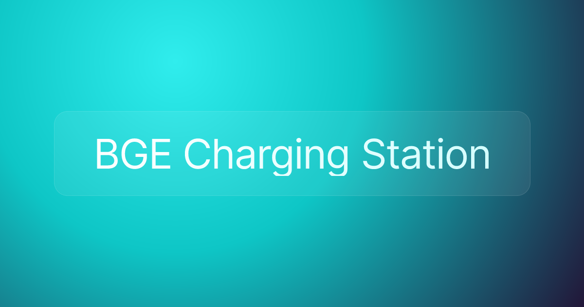 BGE Charging Station