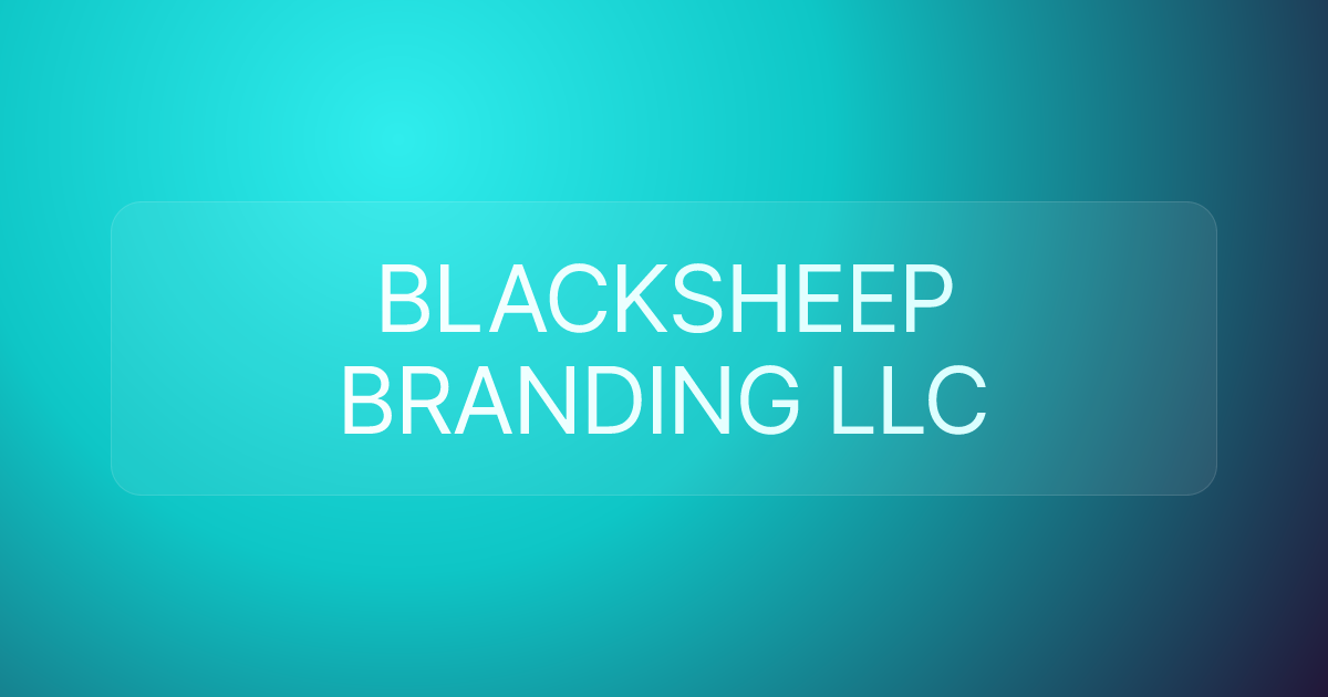 BLACKSHEEP BRANDING LLC