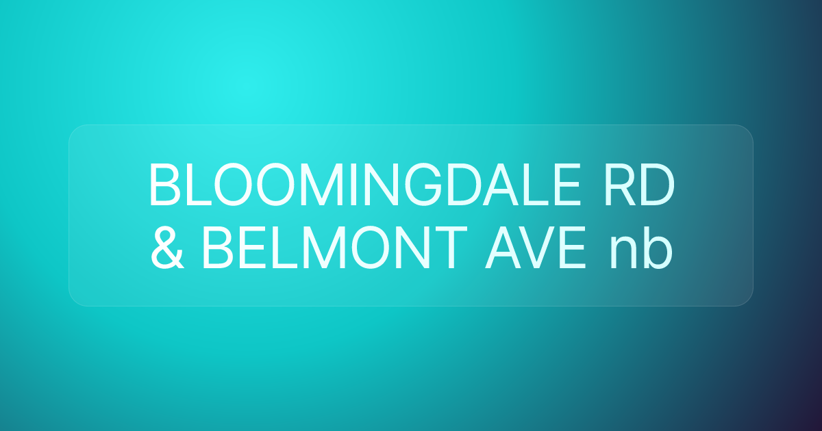 BLOOMINGDALE RD & BELMONT AVE nb