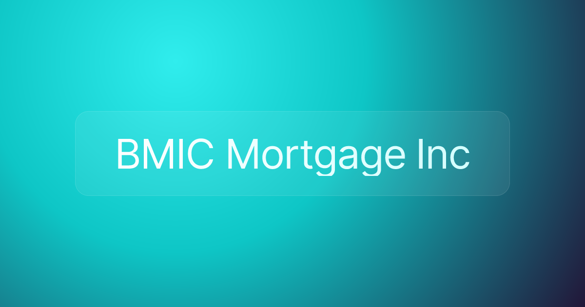 BMIC Mortgage Inc