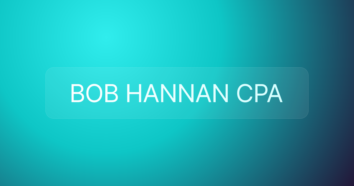 BOB HANNAN CPA