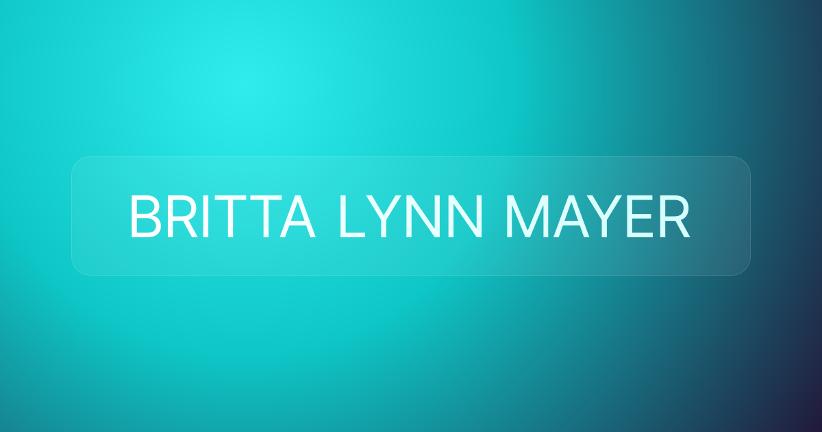 BRITTA LYNN MAYER