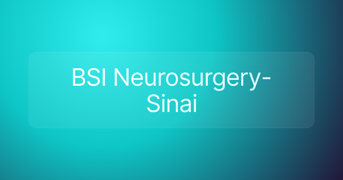BSI Neurosurgery-Sinai