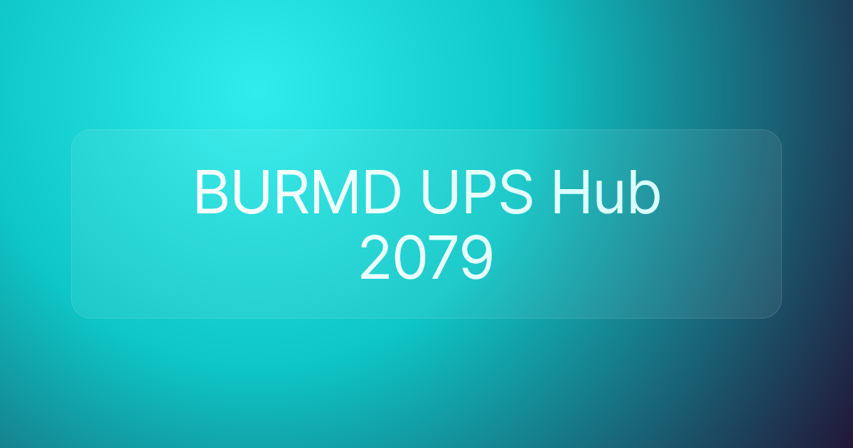 BURMD UPS Hub 2079