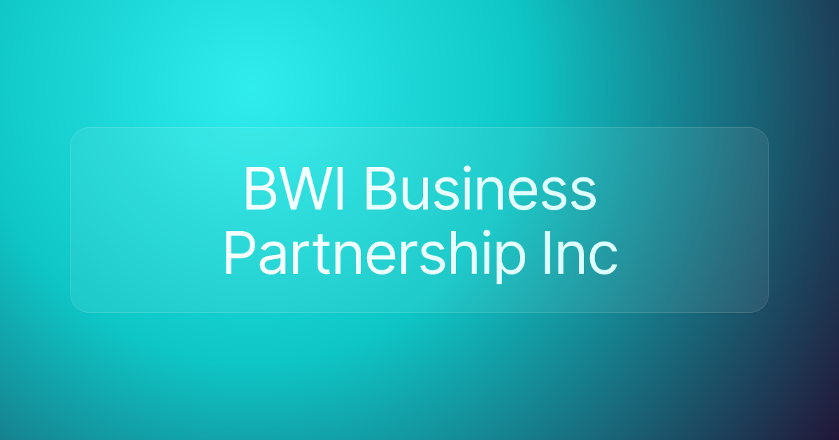 BWI Business Partnership Inc