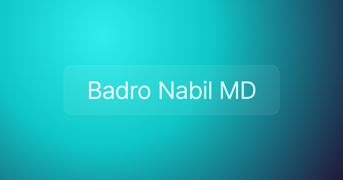 Badro Nabil MD