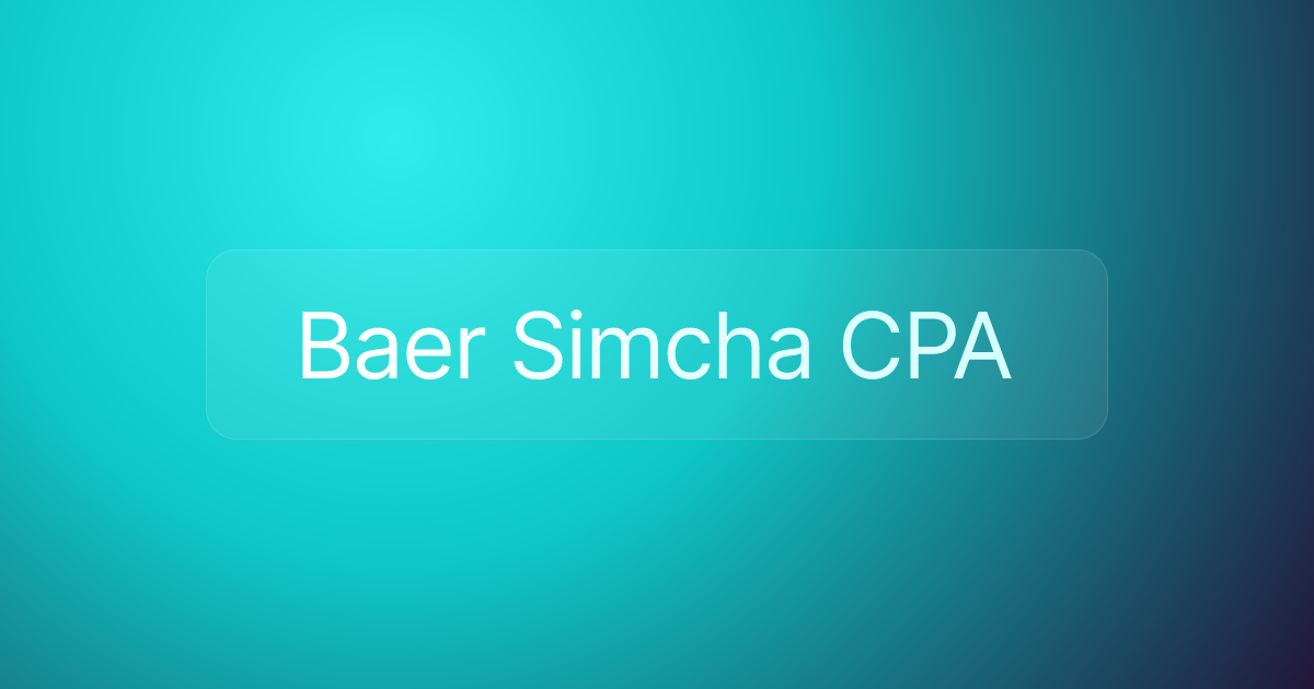 Baer Simcha CPA