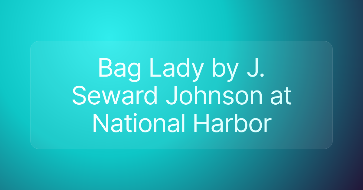 Bag Lady by J. Seward Johnson at National Harbor