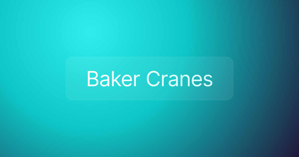 Baker Cranes