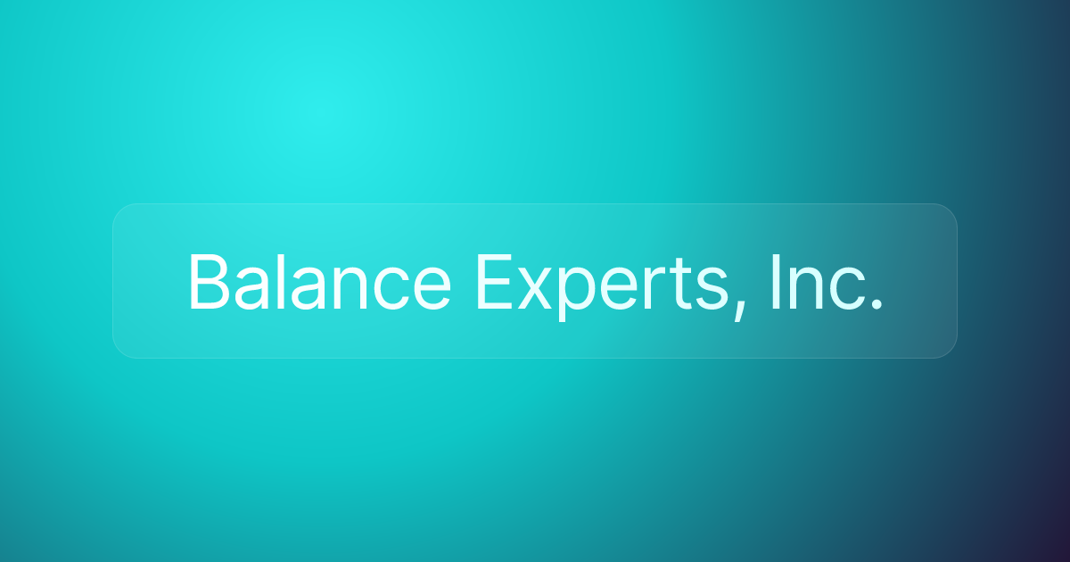Balance Experts, Inc.