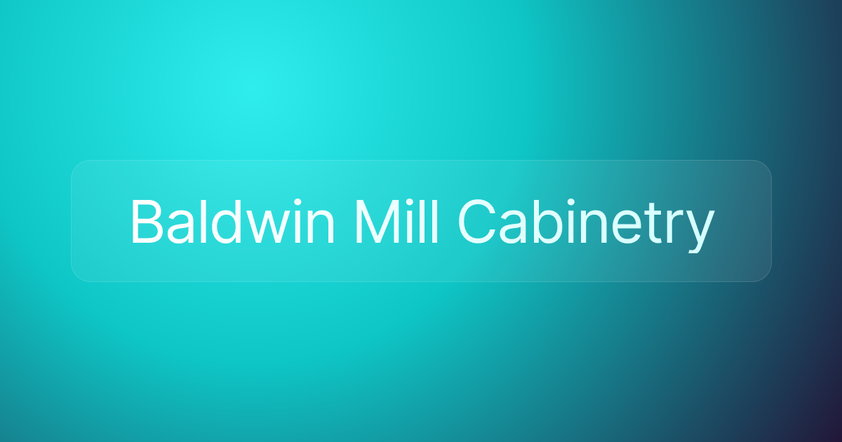 Baldwin Mill Cabinetry