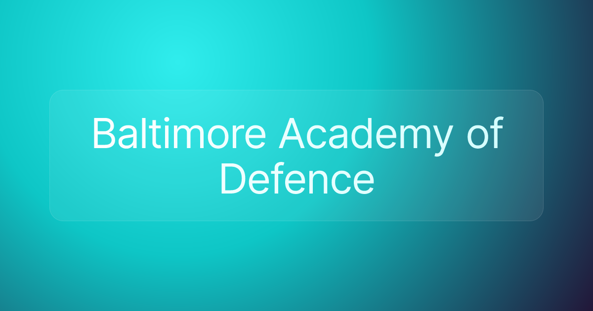 Baltimore Academy of Defence