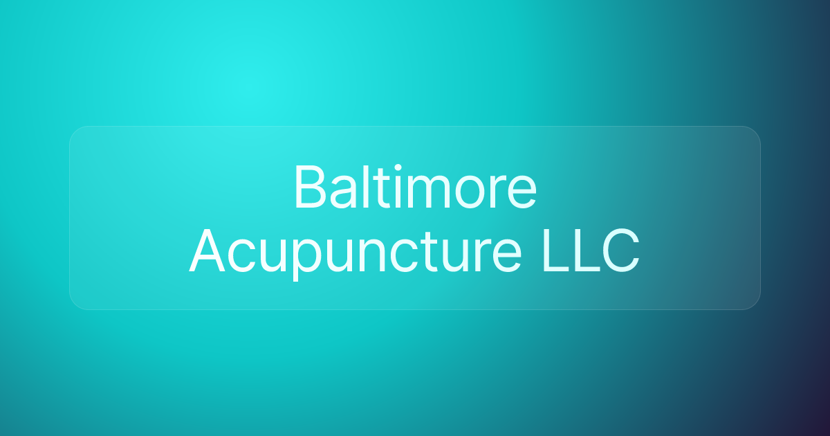 Baltimore Acupuncture LLC