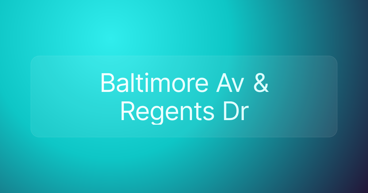 Baltimore Av & Regents Dr