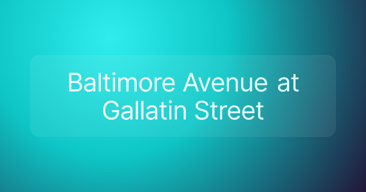 Baltimore Avenue at Gallatin Street