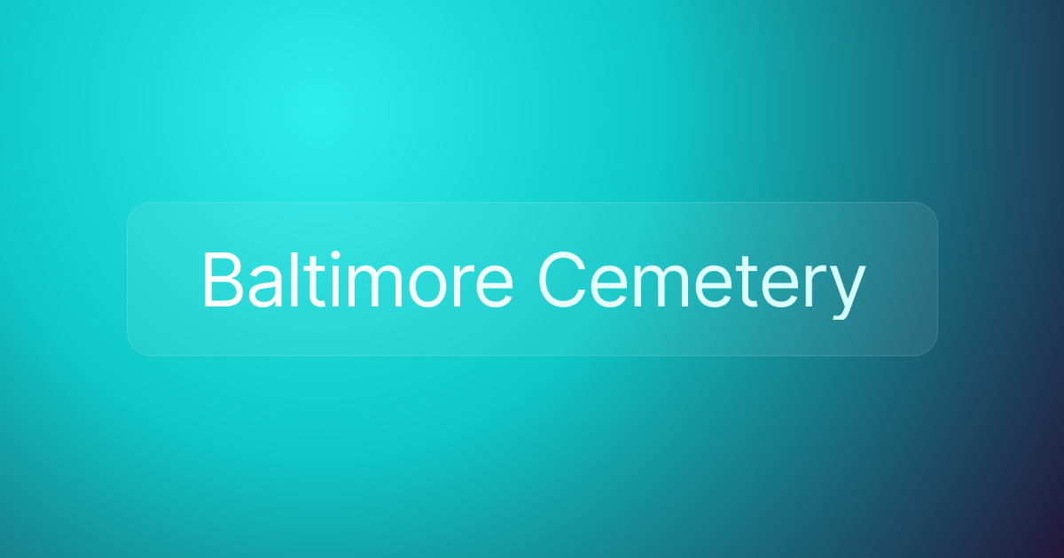 Baltimore Cemetery