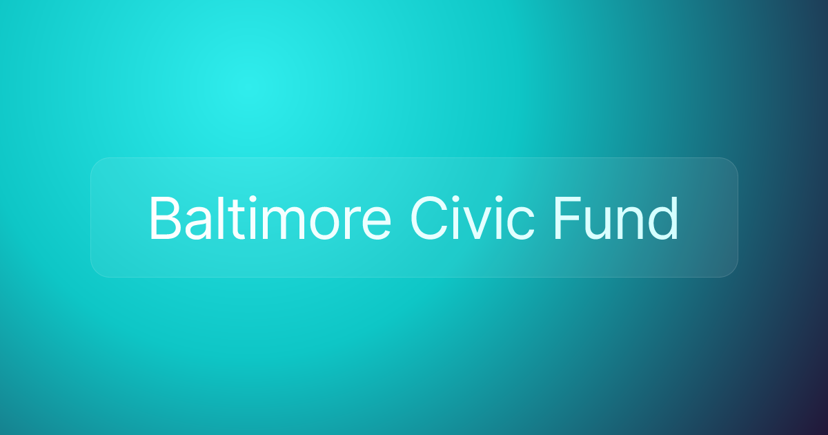 Baltimore Civic Fund