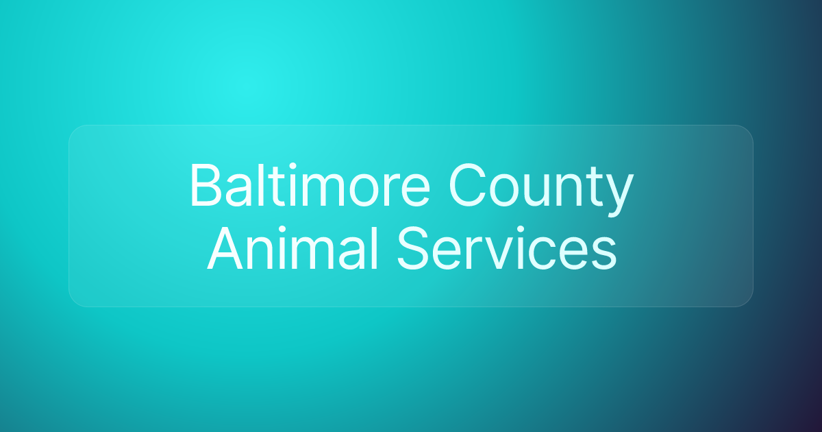 Baltimore County Animal Services