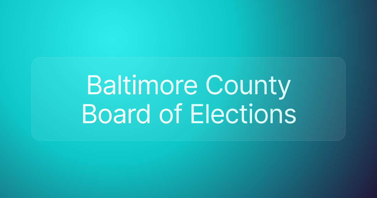 Baltimore County Board of Elections