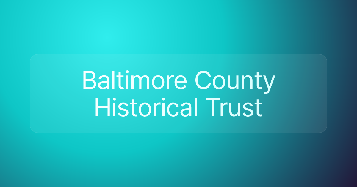Baltimore County Historical Trust