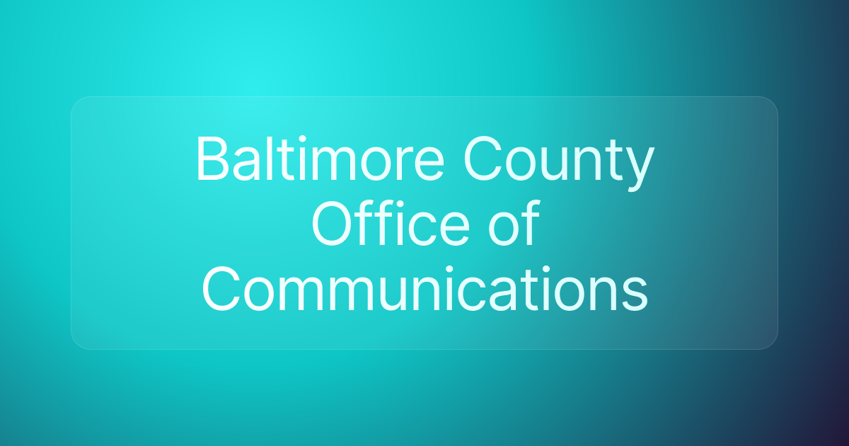 Baltimore County Office of Communications
