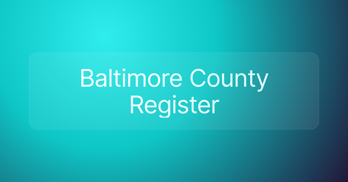 Baltimore County Register