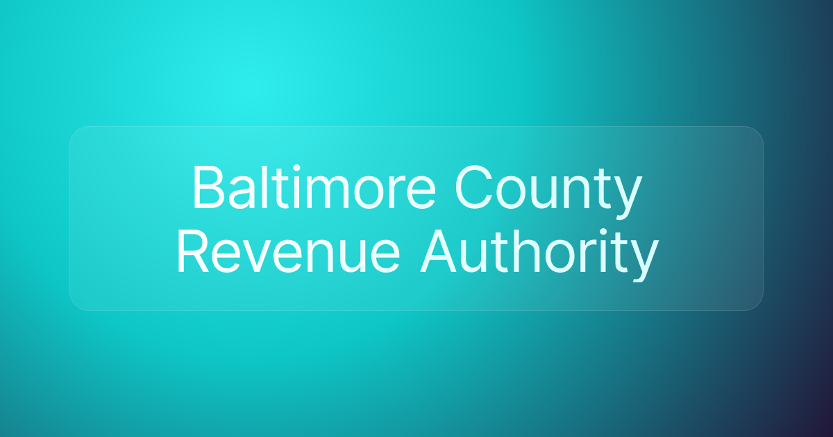 Baltimore County Revenue Authority