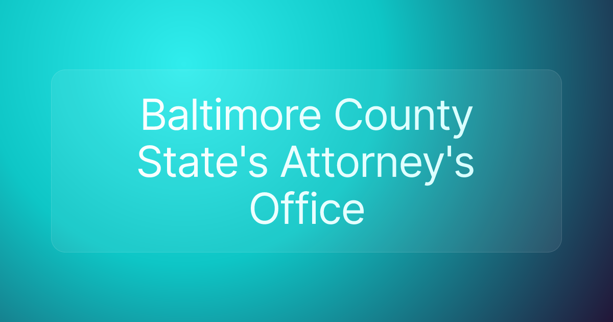 Baltimore County State's Attorney's Office