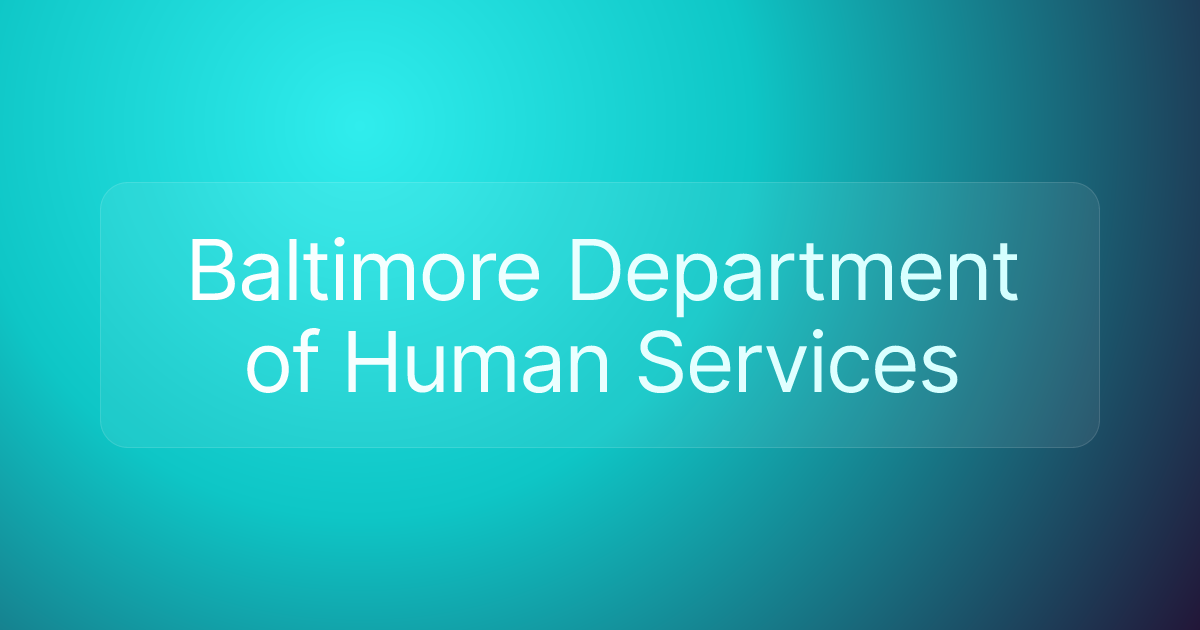 Baltimore Department of Human Services