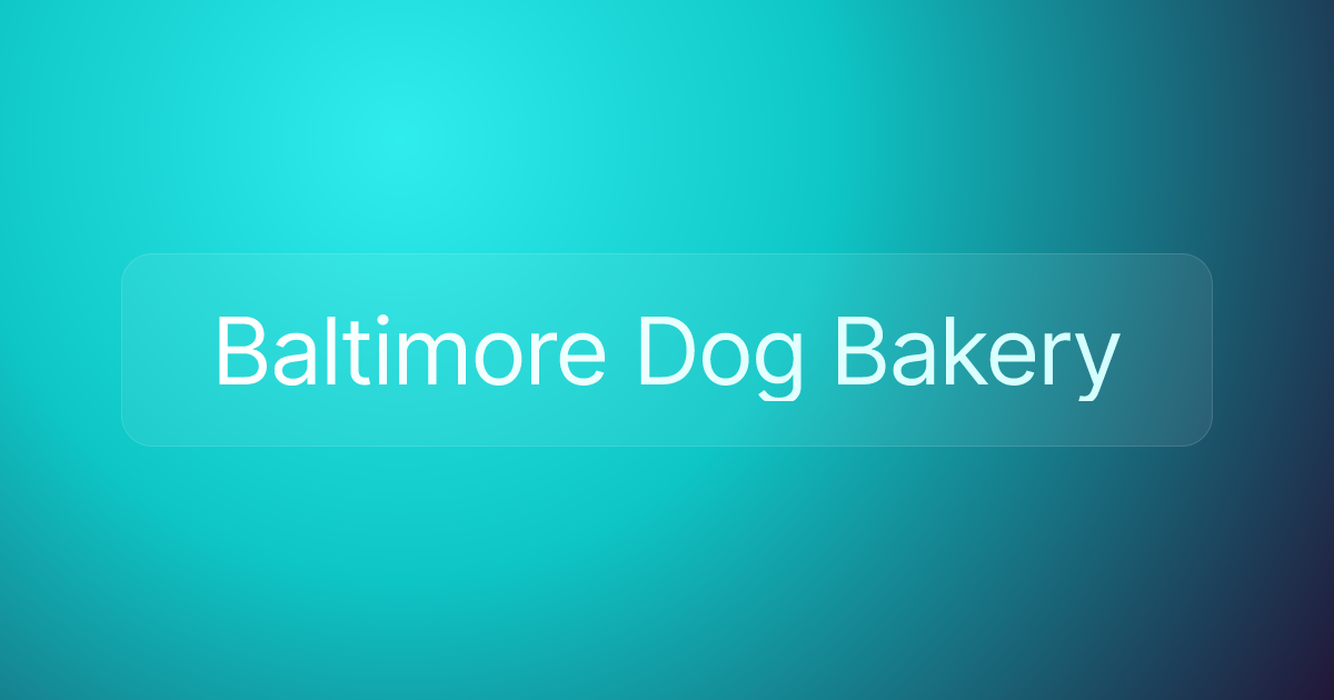 Baltimore Dog Bakery