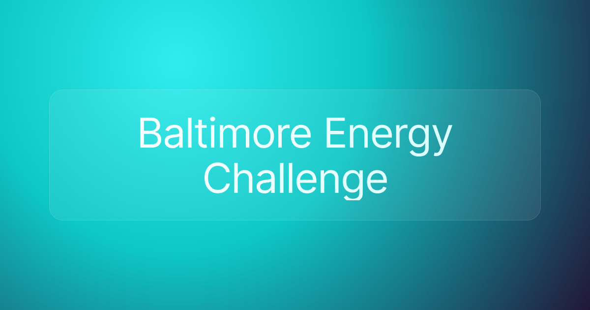 Baltimore Energy Challenge