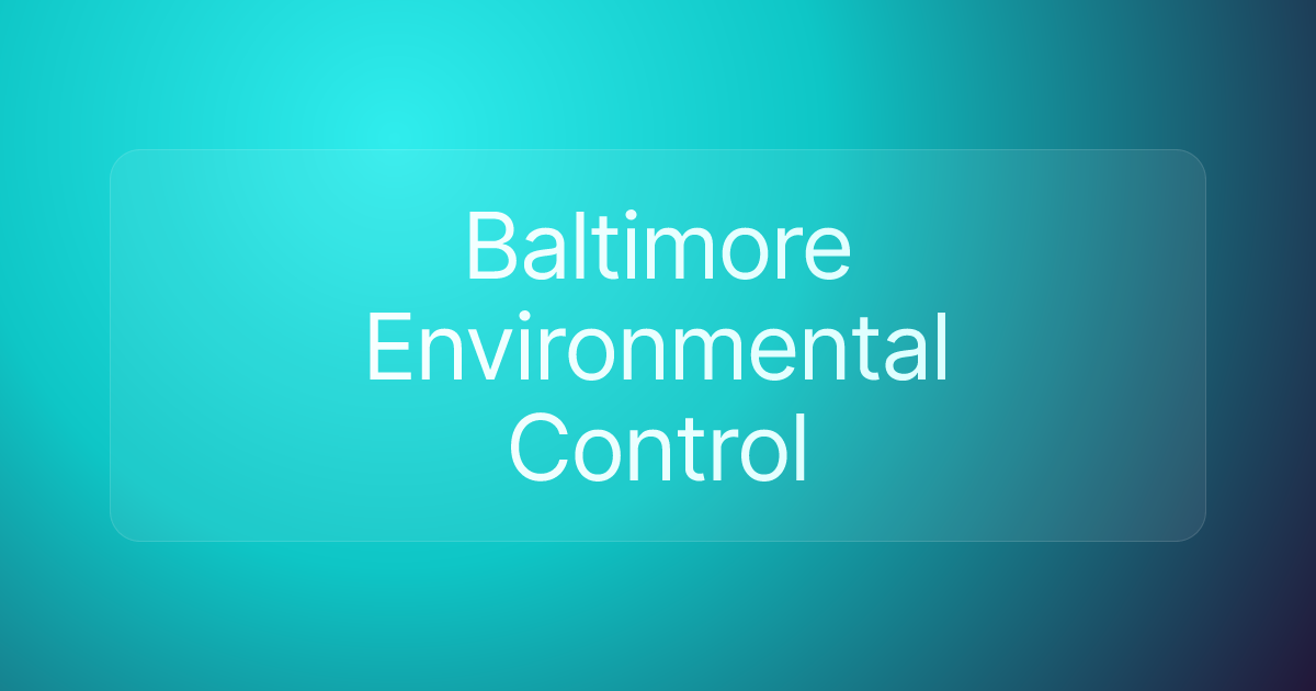 Baltimore Environmental Control