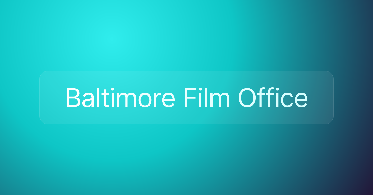 Baltimore Film Office