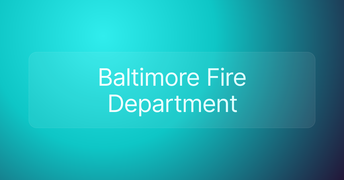 Baltimore Fire Department